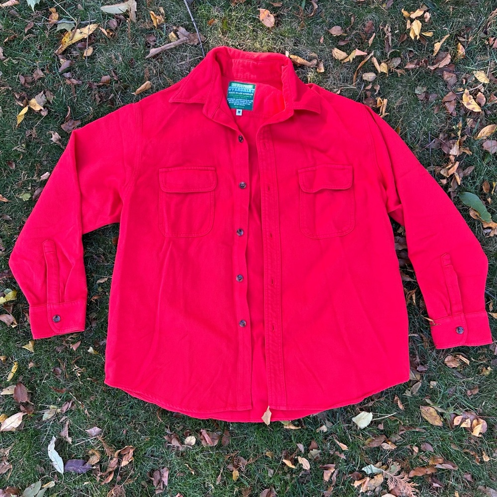Big Bud Press Flannel Overshirt - Mustang Red